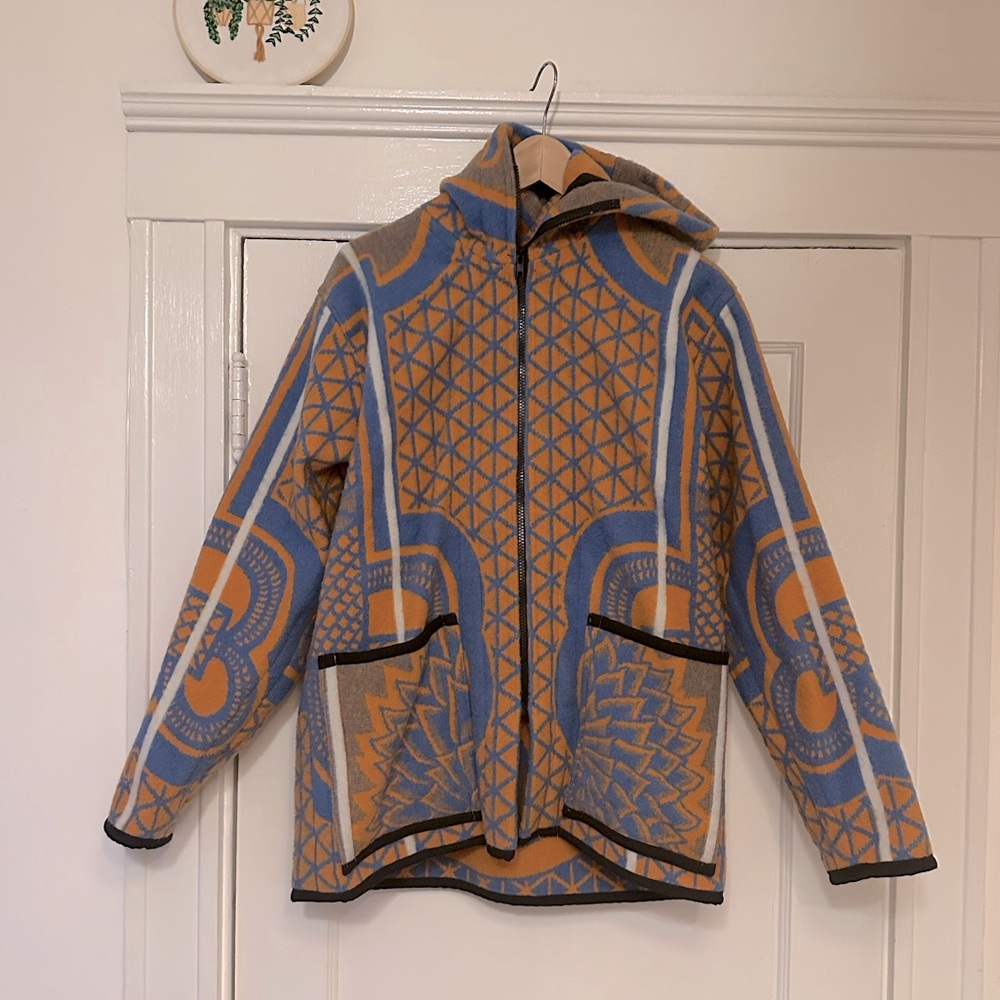 One of a kind wool jacket from Lesotho blanket